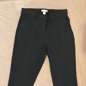 H &M Black and grey plaid pants
